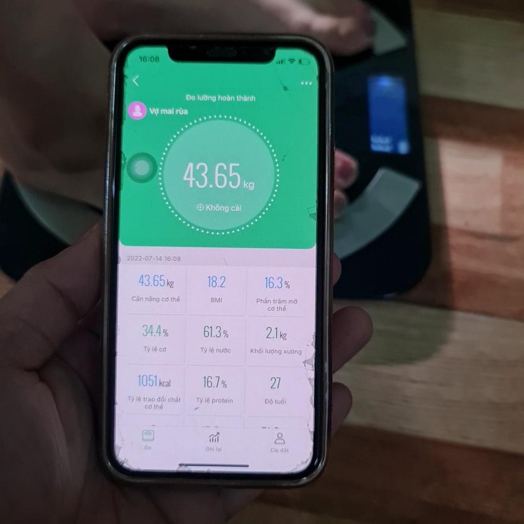 Cân điện tử Bluetooth đo sức khỏe thông minh hãng HDA đo và phân tích 18 chỉ số - GDAH