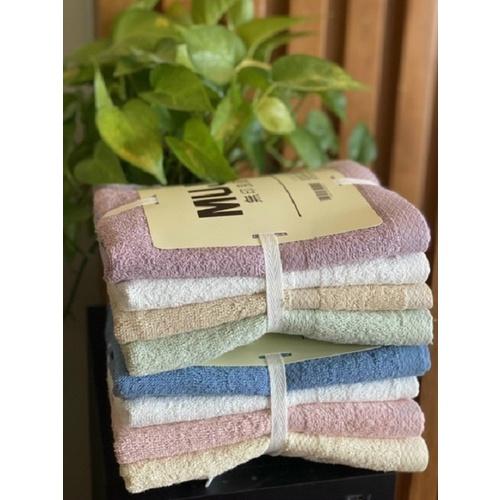 Combo 4 khăn mặt xuất dư Nhật Bản 35x78cm 100% cotton khăn mềm mịn, sơi siêu thấm nước, không phai màu, xù lông