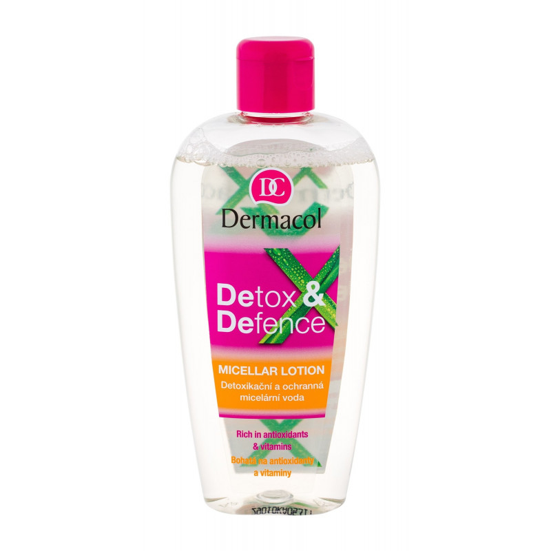 Tẩy Trang Giải Độc Dưỡng Da Dermacol DETOX &amp; DEFENCE MICELLAR LOTION 200ml