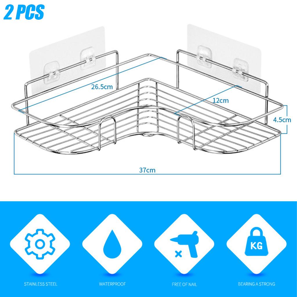 Adhesive Corner Shower Caddy No Drilling Tidy for  Organizer Storage no