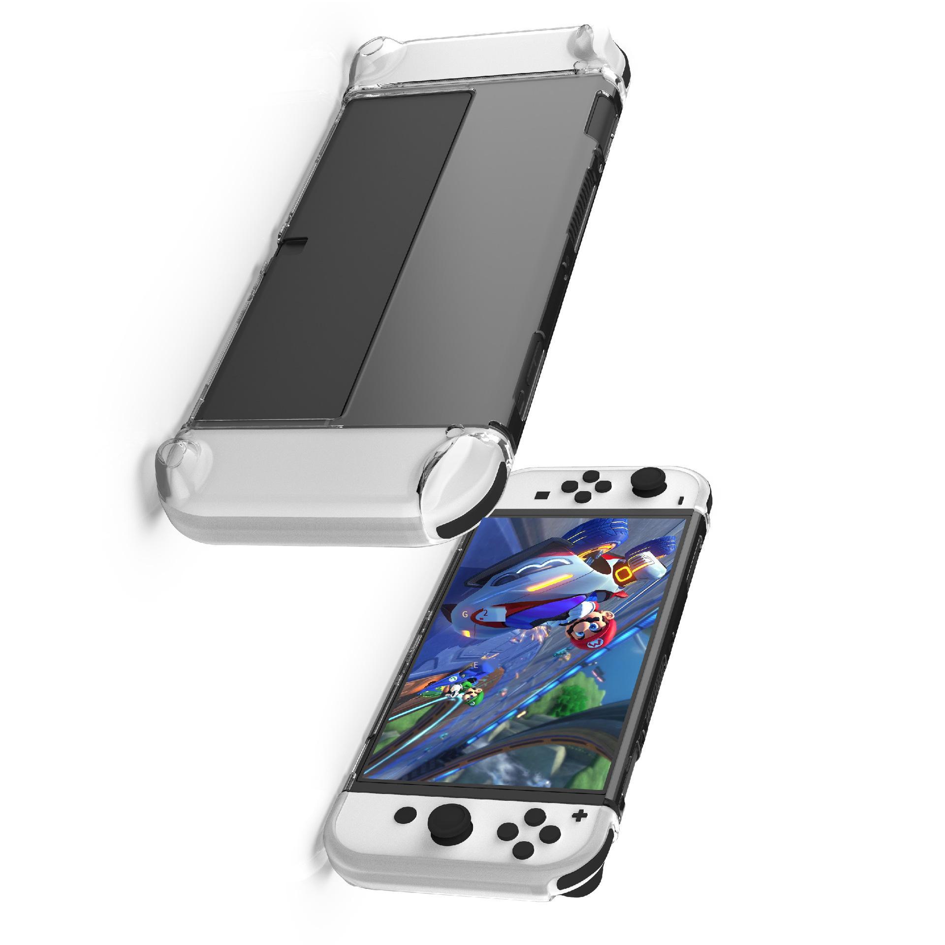 Khuyến mại Công tắc máy chủ OLED vỏ trong suốt NS Oled tay cầm trái và phải TPU tay áo + máy chủ PC vỏ bảo vệ bộ