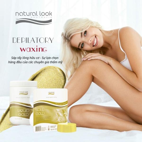 Sáp tẩy lông đặc vàng hữu cơ cho kết quả tẩy lông hoàn hảo - Natural Look Depilatory Range Solid Gold Wax 1Kg