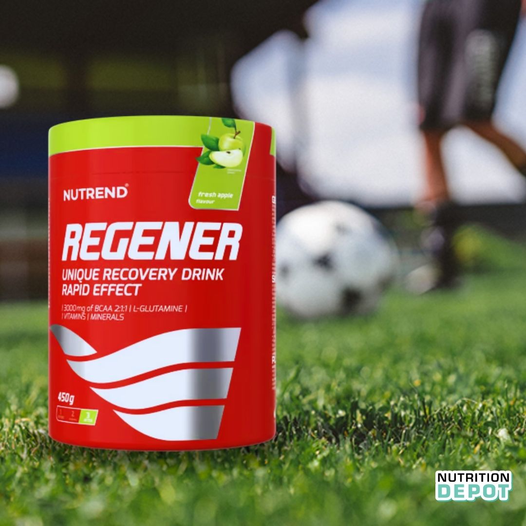 Nước uống thể thao, hỗ trợ phục hồi, hiệu quả tức thì Nutrend Recovery Drink REGENER (Dạng bột 450g) vị Táo - Nutrition Depot Vietnam