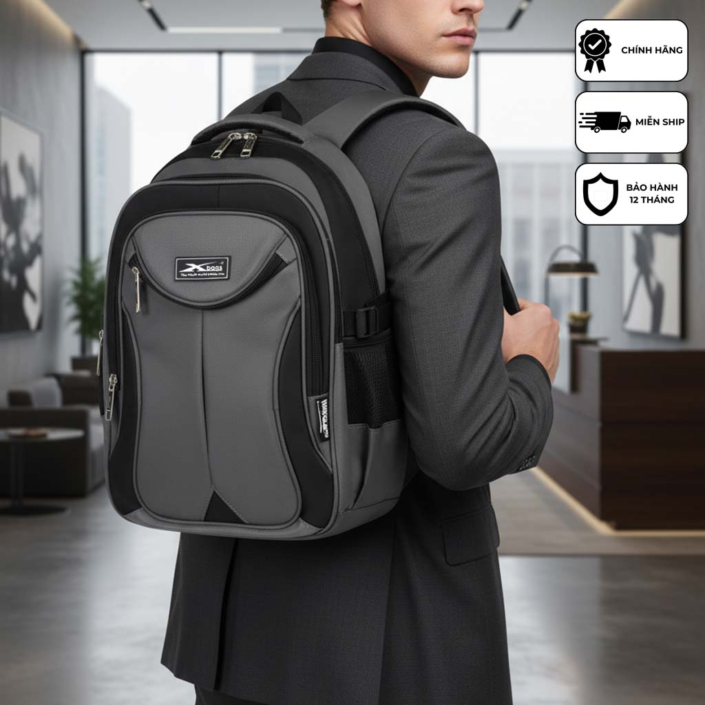Balo laptop chống sốc đa năng thời trang cao cấp Xbags XB 2004 tiện ích đi học đi làm năng động cá tính, nhiều ngăn!