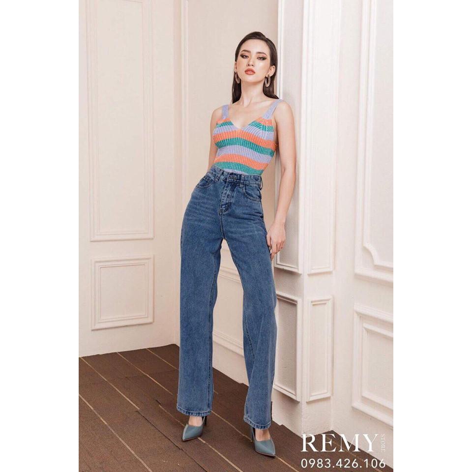 Quần jean nữ dài ống rộng