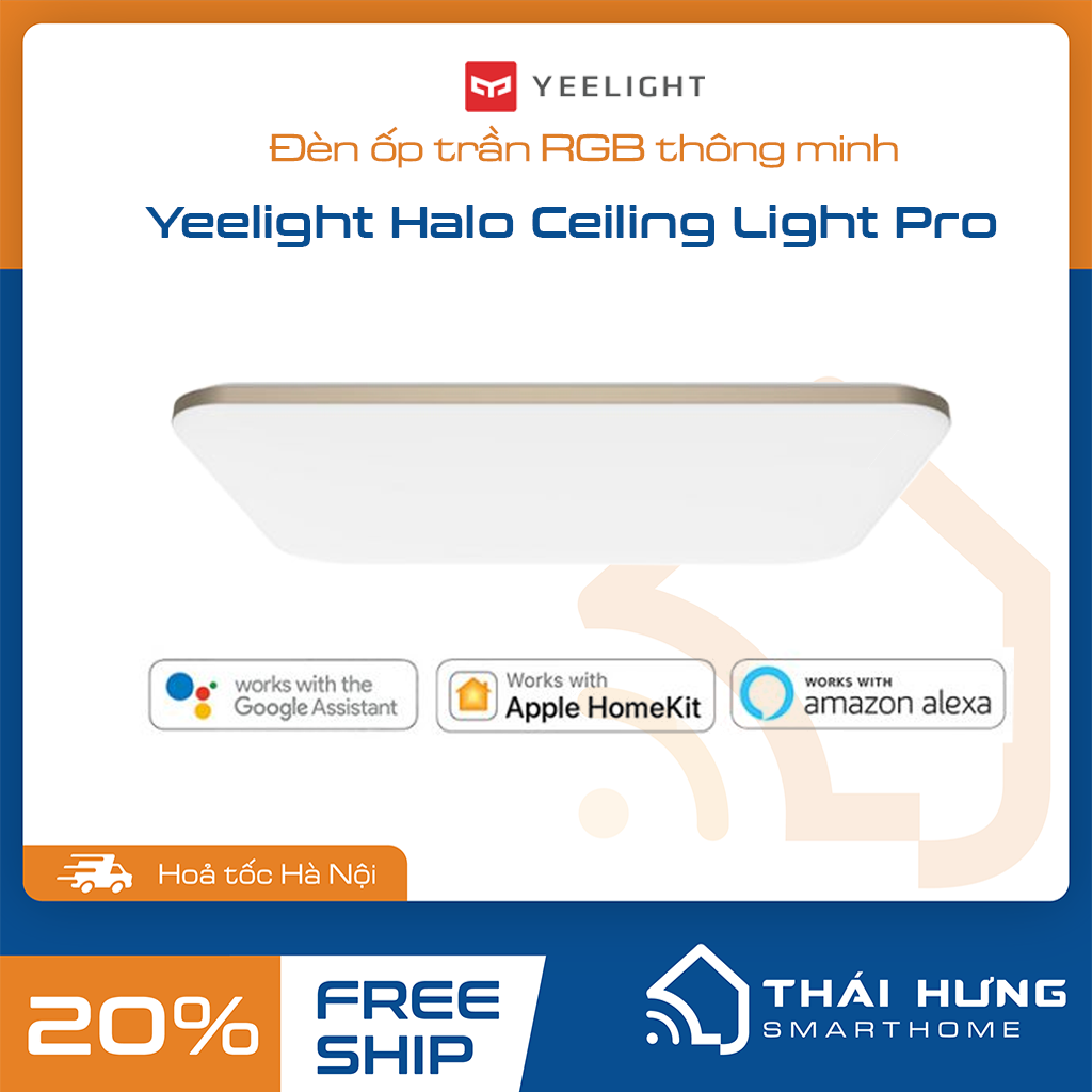 Đèn trần thông minh Yeelight Halo Pro 930 100W - Hỗ trợ Apple Homekit - Điều khiển qua app - BH 12 tháng