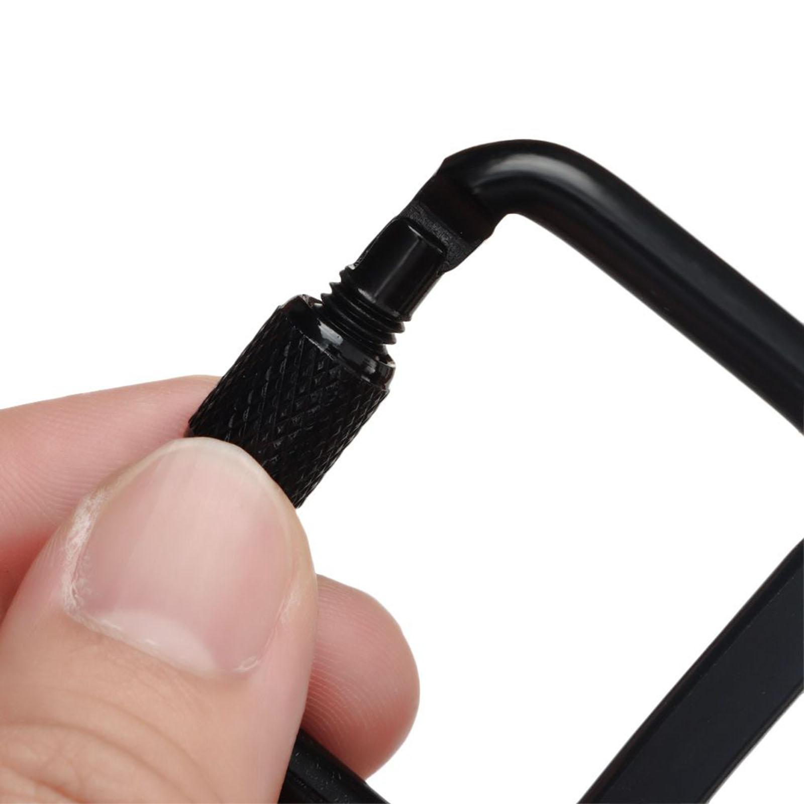 5Pcs Carabiner Clip Backpack Hanger Heavy Duty for Hiking Camping Mountain Black