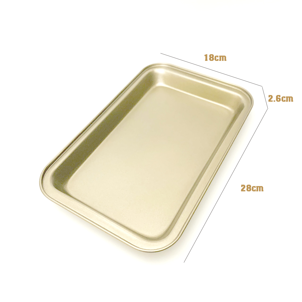 Khay Nướng Bánh Chữ Nhật Chống Dính 28*18*2.6cm