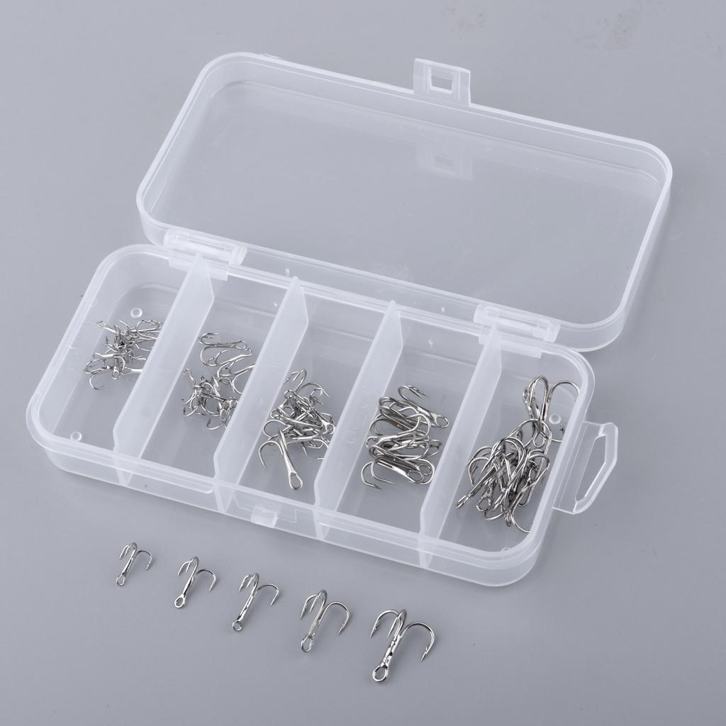 50pcs Fishing Hooks Sharp Fish Terminal Kit M