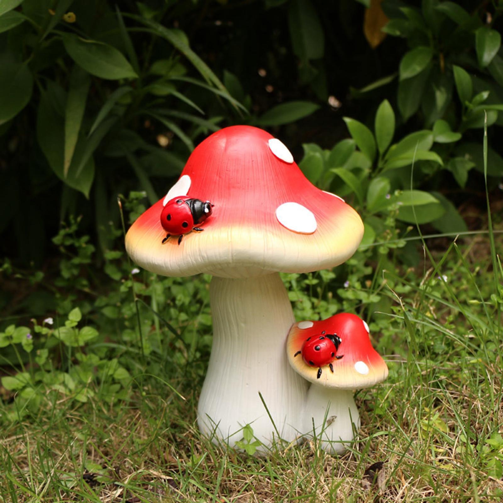 Simulation Mushroom Statue Mushroom Figures Art Crafts for Yard 2