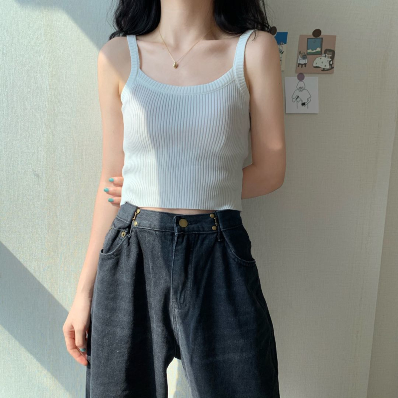 Áo hai dây croptop len Ulzzang Quảng Châu ALB7