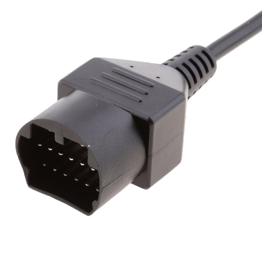 Phép Màu Sáng 17 Pin OBD1 để 16Pin OBD2 OBDII Chẩn Đoán Cổng Kết Nối Cáp dành cho Xe Mazda