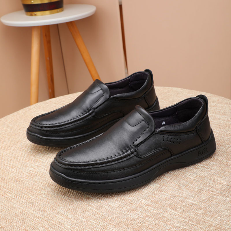 Giày tây lười công sở, giày xỏ da bò cỡ lớn Eu:45-46 cho nam cao to chân ú bè. Big size lazy-driving-boat-slipper-loafer shoes - GT202