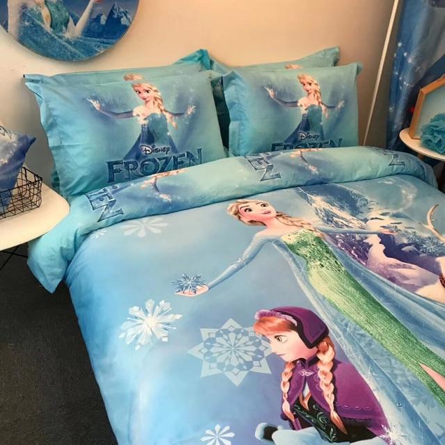 Set Cotton 3D Disney Hàng Nhập Khẩu Cao Cấp 4 Món dành cho các bé Công chúa elsa mẫu 1