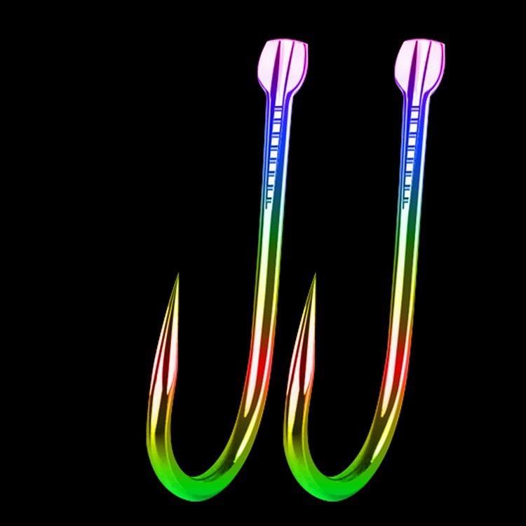 Lưỡi Câu Cá CJF, Lưỡi Câu TiTan 7 Màu Có Ngạnh Cao Cấp Chuyên Câu Đài , Câu Đơn