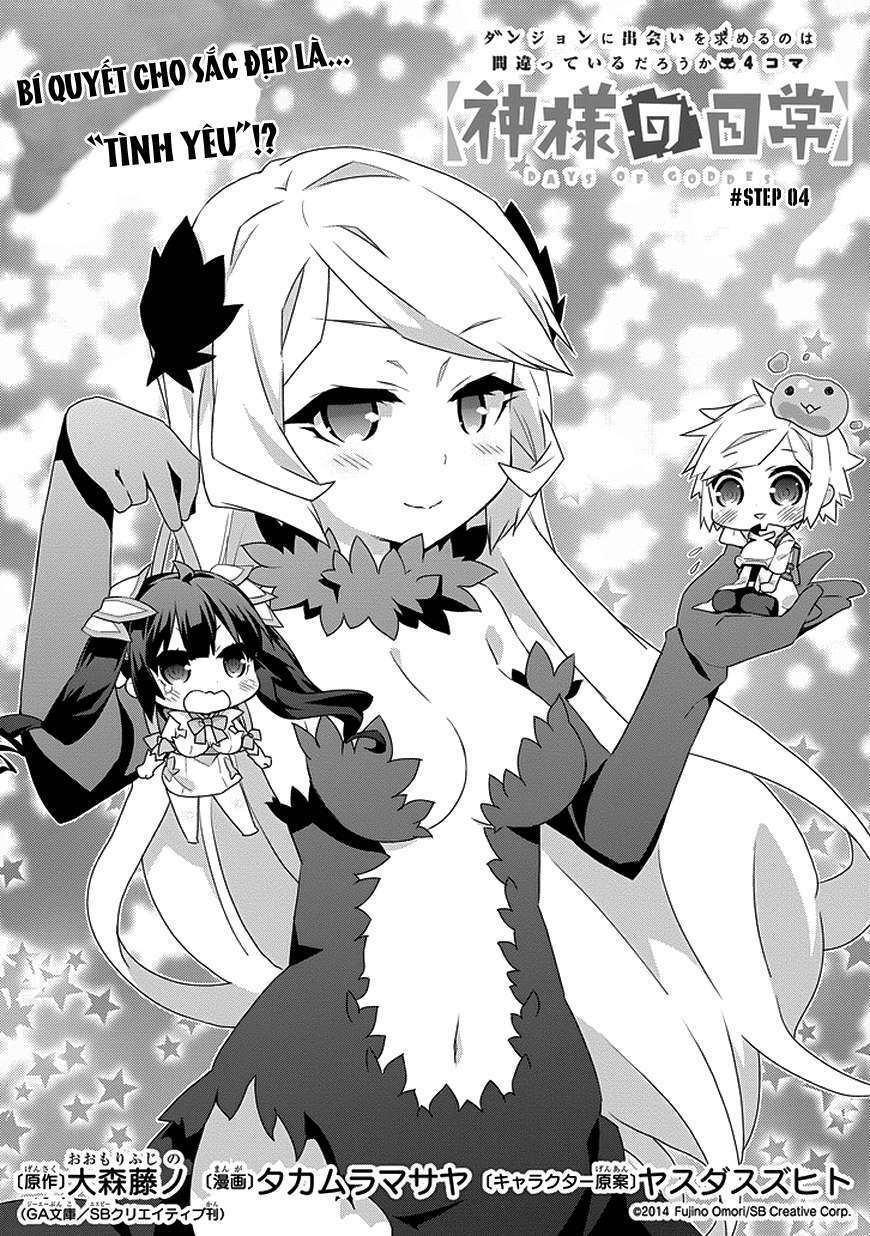 dungeon ni deai o motomeru no wa machigatte iru darou ka 4koma - days of goddess chapter 4 4
