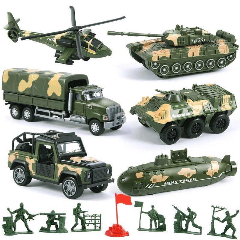 Đồ Chơi Mô Hình Xe Quân Đội. Bộ Mô Hình Xe Quân Sự Bằng Hợp Kim Nhôm + Nhựa ABS