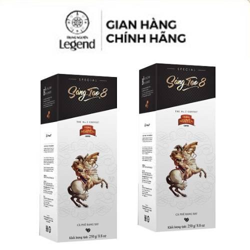 Combo 2 Cà Phê Rang Xay Sáng Tạo 8 - Trung Nguyên Legend - Hộp 250gr (Gu mạnh, vị đậm, rất thơm, hương lâu sau uống)