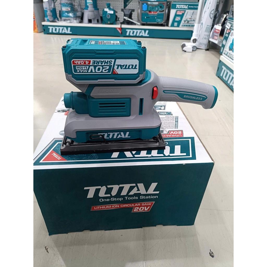 MÁY CHÀ NHÁM HÌNH CHỮ NHẬT KHÔNG CHỔI THAN DÙNG PIN 20V TOTAL TFSLI20311 - HÀNG CHÍNH HÃNG