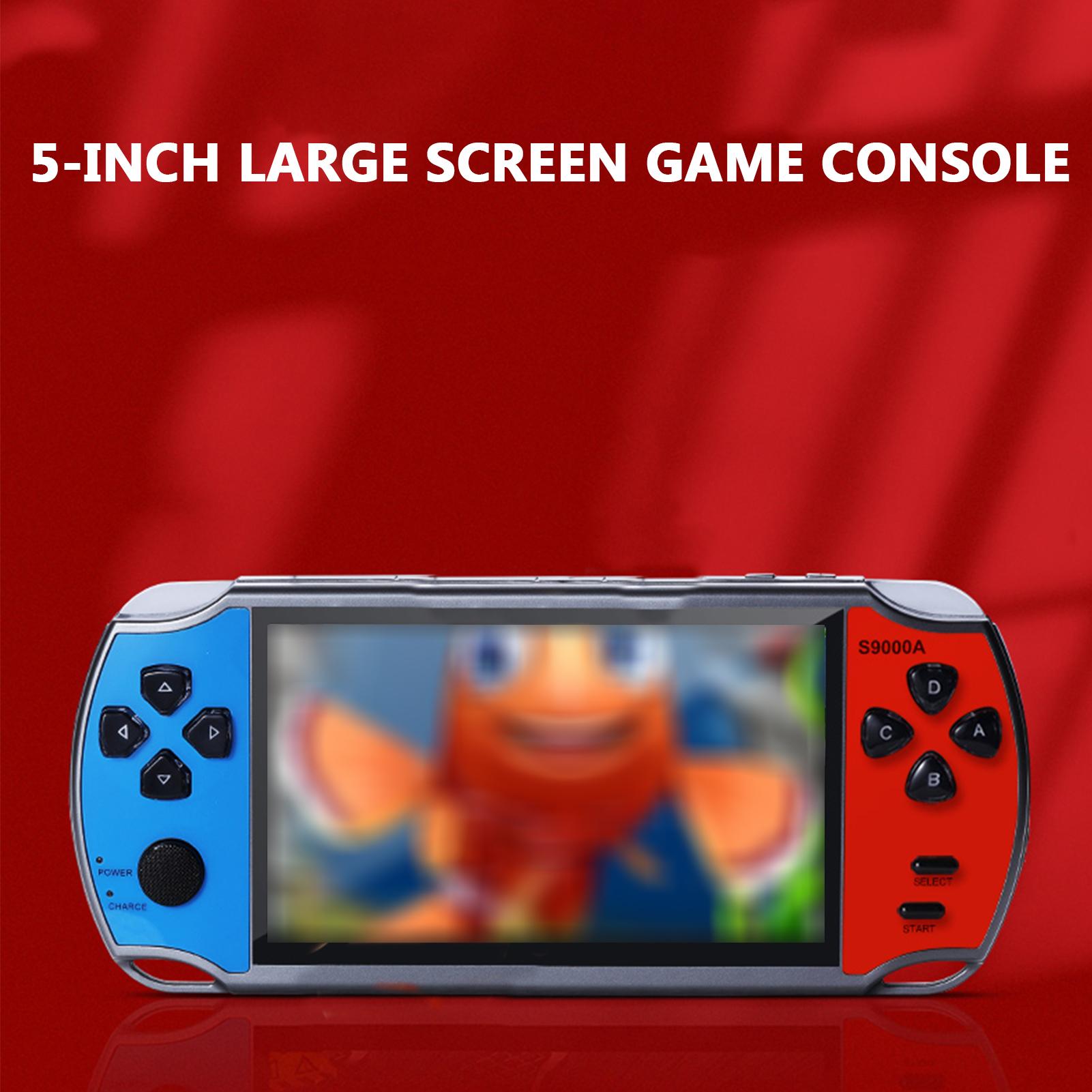 S9000A 5in Handheld Video Game Console Handheld Games for Kids Adults Built-in 5000 Games Rechargeable Battery
