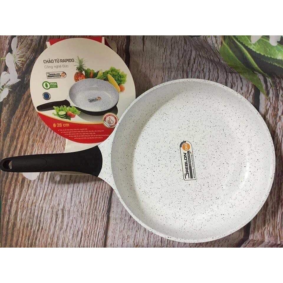 CHẢO CHỐNG DÍNH BẾP TỪ RAPIDO , SIZE 20-24-28CM,