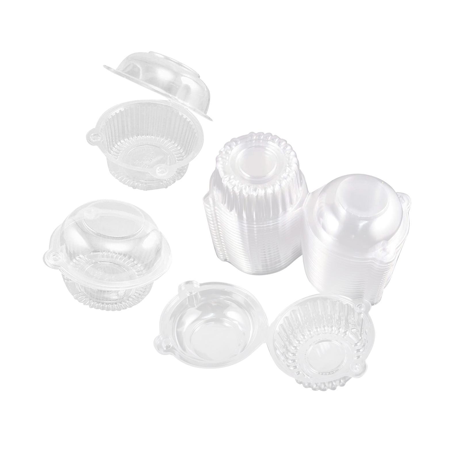 50 Pieces Muffin Dome Holder Box Cupcake Carrier Holder Box for Wedding Cake S