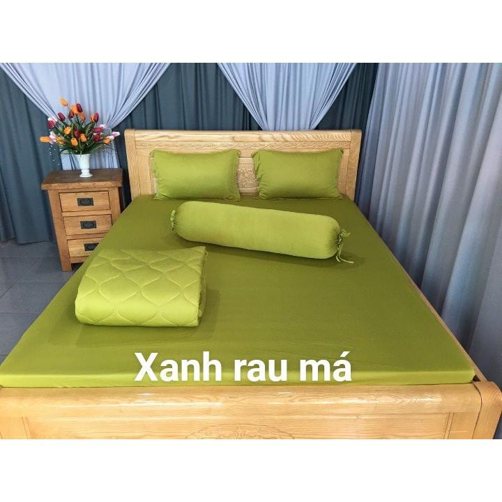 Ga - Drap Giường Lẻ Thun Mát Lạnh - Xanh Rau Má