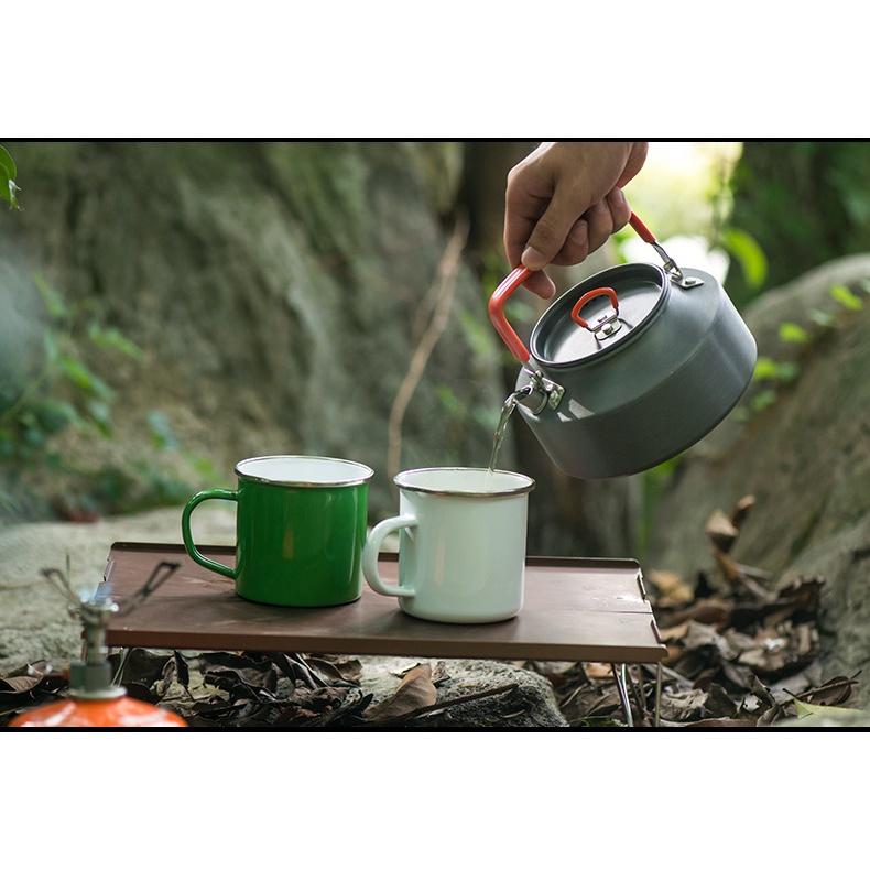 Ấm dã ngoại du lịch đun nước pha trà pha cà phê Naturehike bằng hợp kim nhôm cao cấp, nhỏ gọn, an toàn cho người sử dụng