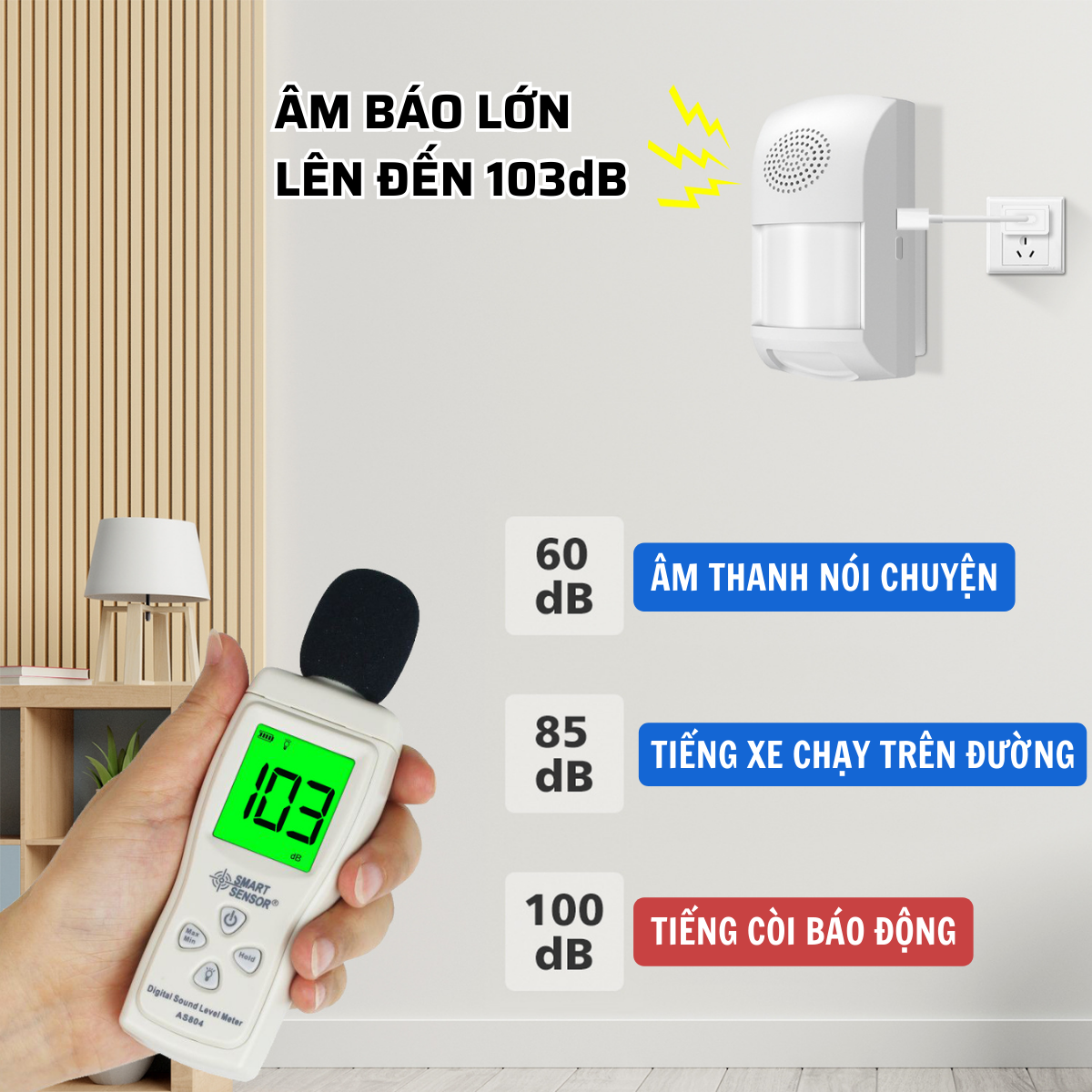 Chuông báo động chống trộm cảm biến hồng ngoại kết nối wifi CTFAST CS62W - Điều khiển từ xa qua app, âm báo 110 dB ,2 vùng cảm biến, 4 chế độ báo động thông minh - Hàng chính hãng