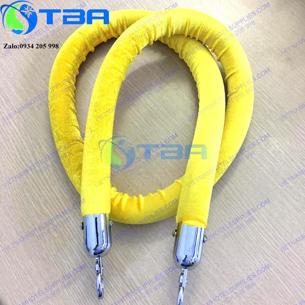Dây nhung vàng thay thế cho trụ chắn inox dây trùng cao cấp