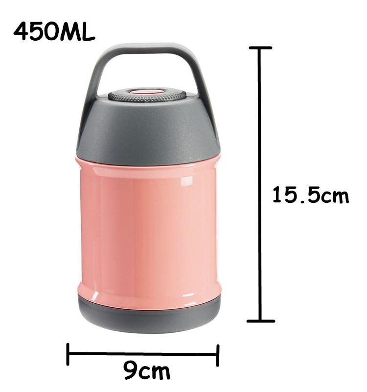 450ml chân không cách nhiệt bằng thép không gỉ hộp ăn trưa leakproof chứa