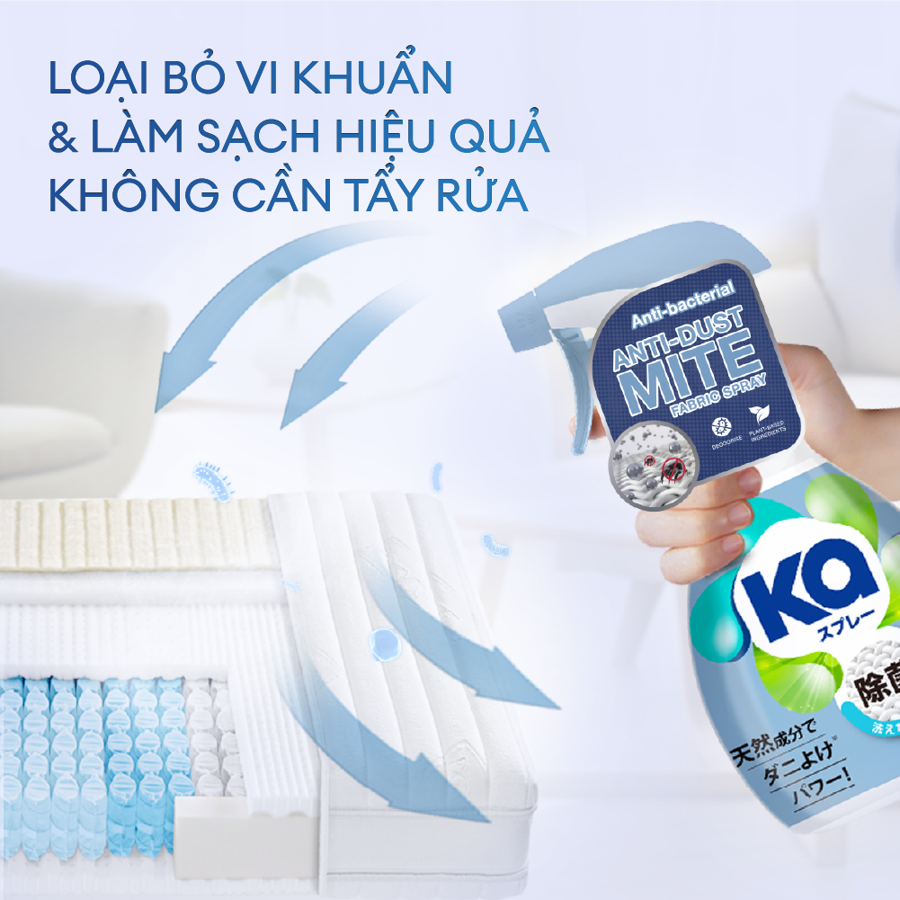 Xịt thơm vải chống mạt bụi KA