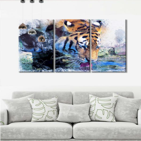 Bộ 3 Tranh Treo Tường Về Hổ - W344