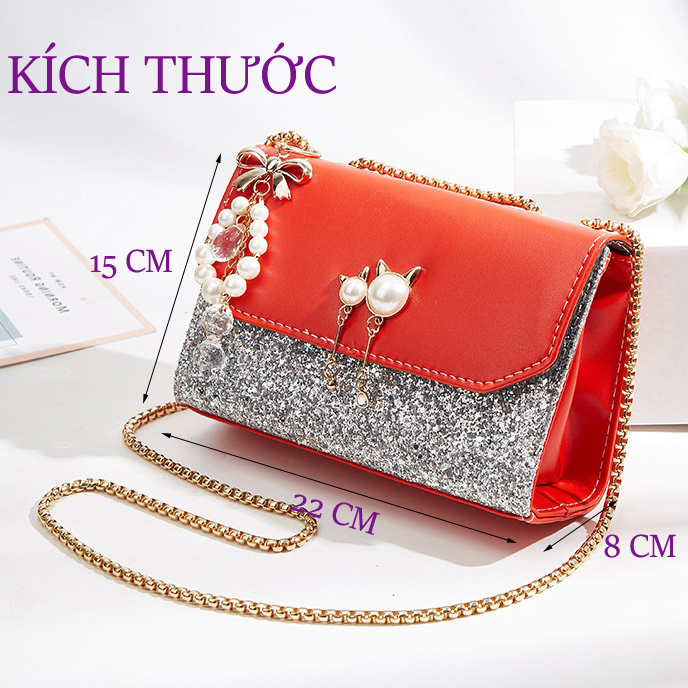 Túi Đeo Chéo Tai Hồ Ly Khóa Gài T37