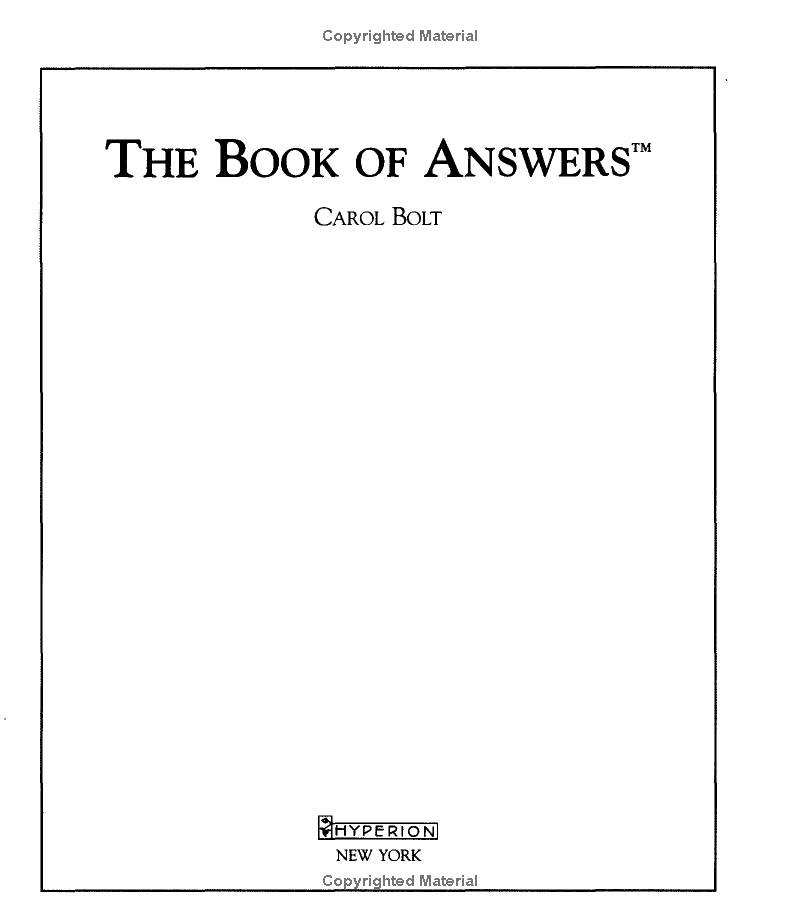 The Book Of Answers