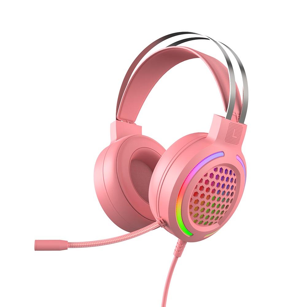 Hollow RGB Gaming Headset Wired Computer Headset Heavy Bass 7.1 Usb Headset With Microphone