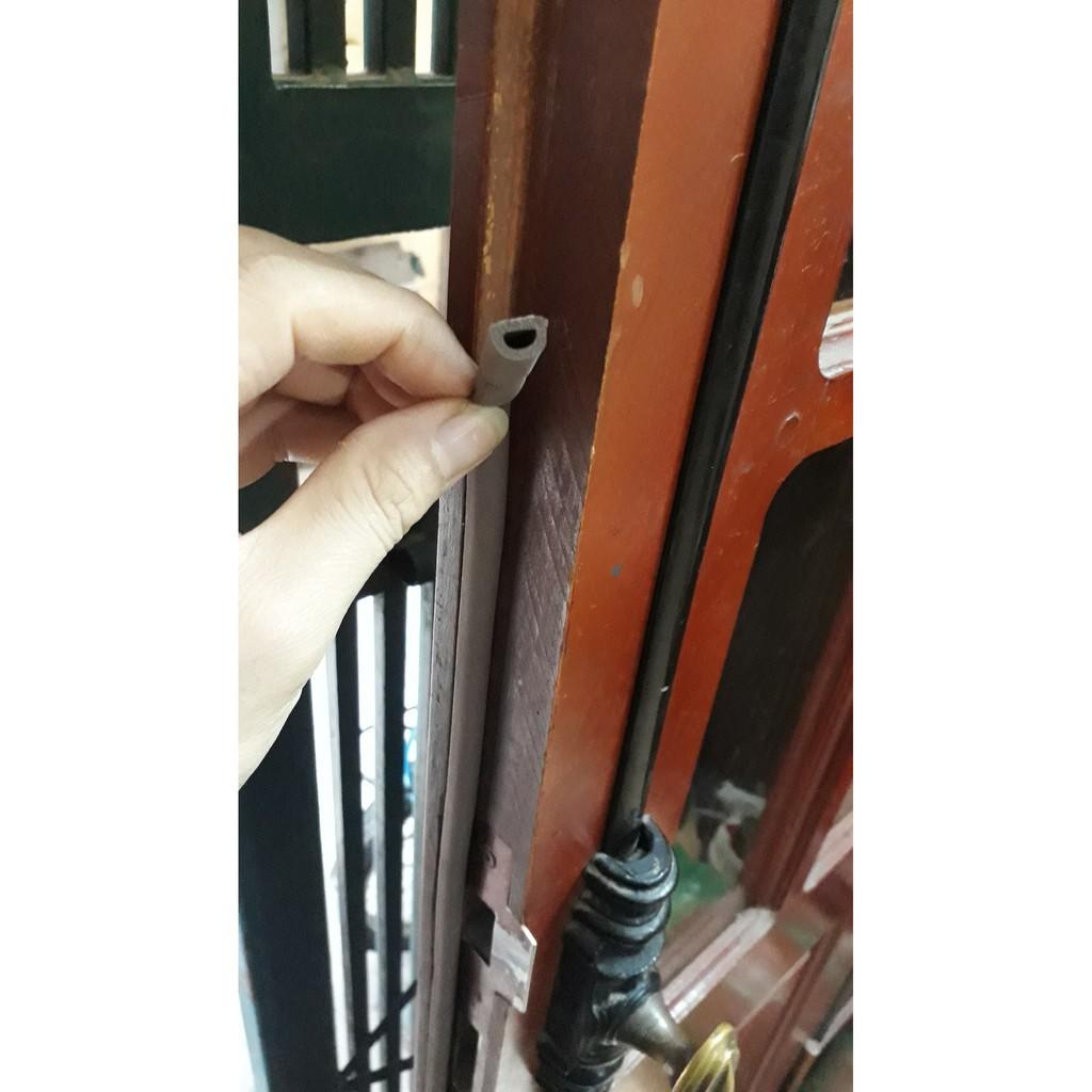 Combo 10 mét gioăng D, gioăng dán cửa gỗ, gioăng giảm trấn, gioăng chống ồn cánh cửa nhà, gioăng chống bụi, ron D - 10m D dán cửa đen