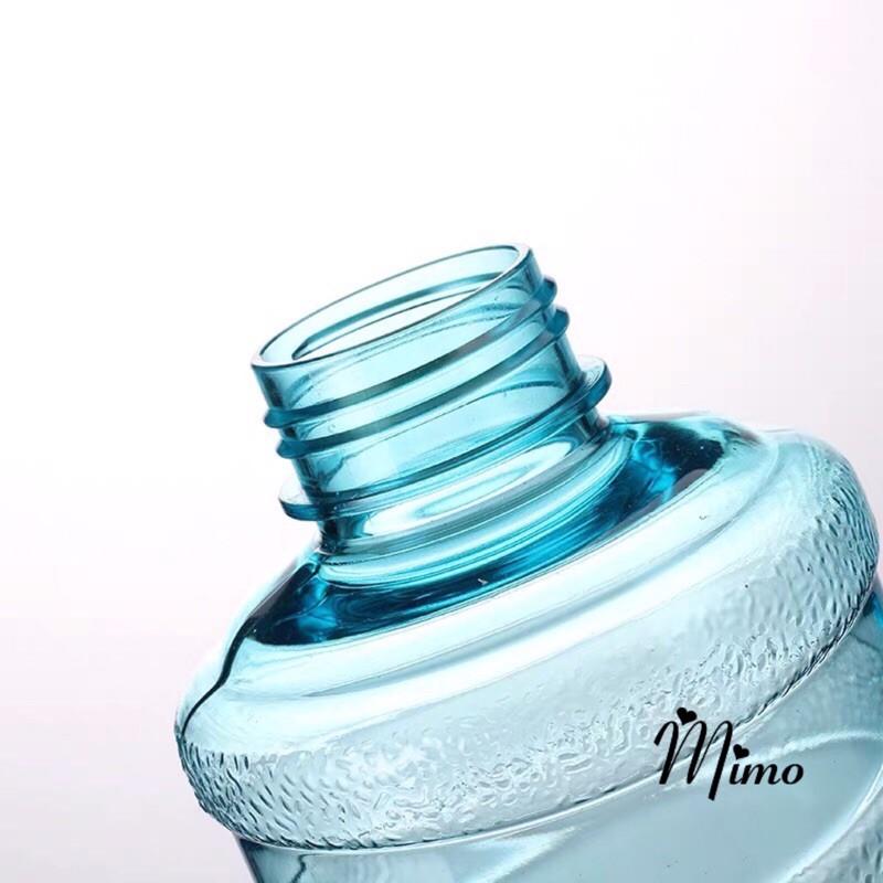 Bình nước nhựa trong Water dung tích 650ml có quai cầm tiện lợi nhiều màu sắc phong cách Hàn quốc mẫu hot xuân hè 2021