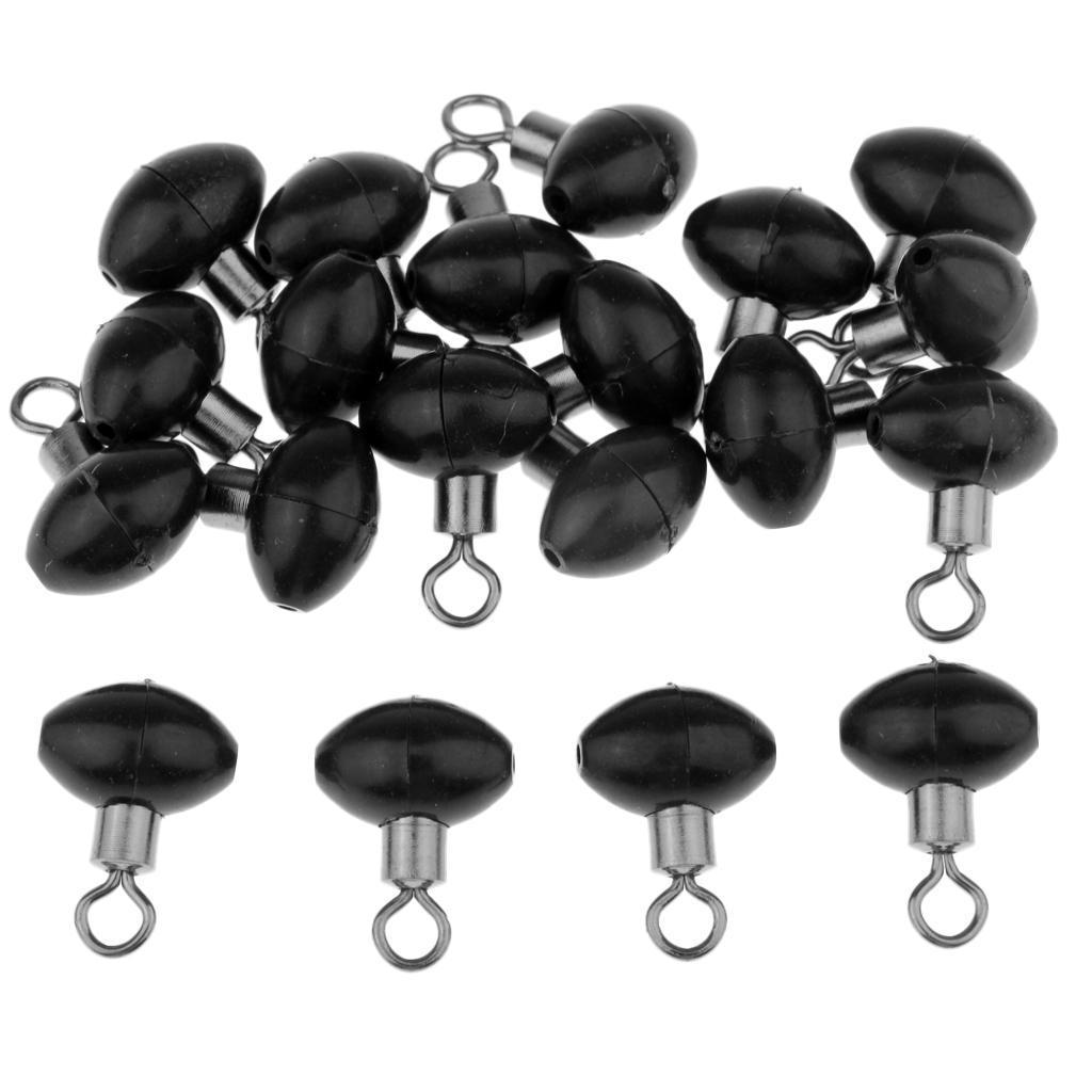 Fishing Rolling  Swivel  Olive Shape Bead Fishing Hook Connector