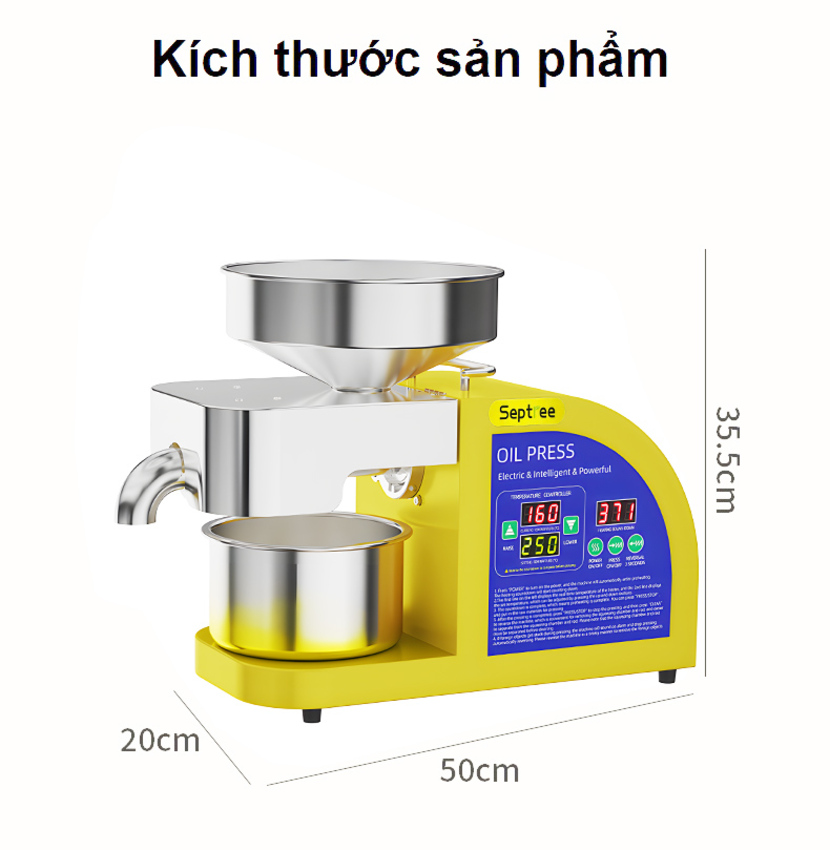 Máy ép dầu ăn thực vật dùng trong gia đình thương hiệu Mỹ cao cấp Septree X9 - Công suất 1300W - Hàng chính hãng