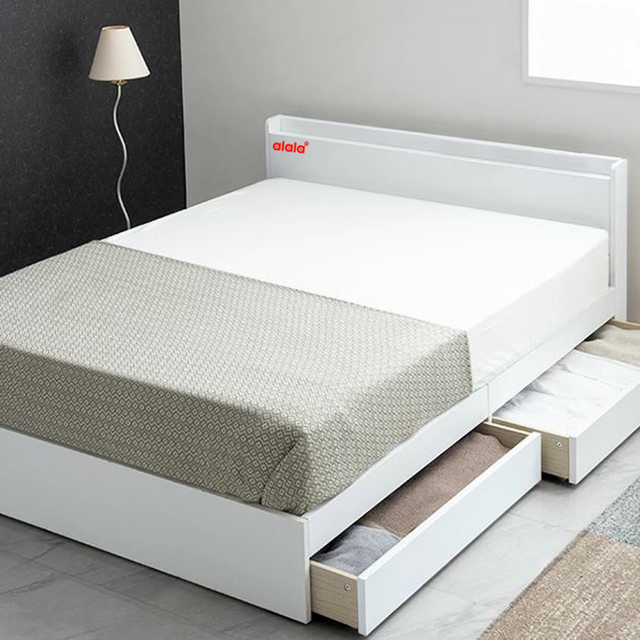 Giường ngủ ALALA28 (1m4x2m) gỗ HMR chống nước - www.ALALA.vn® - Za.lo: 0939.622220
