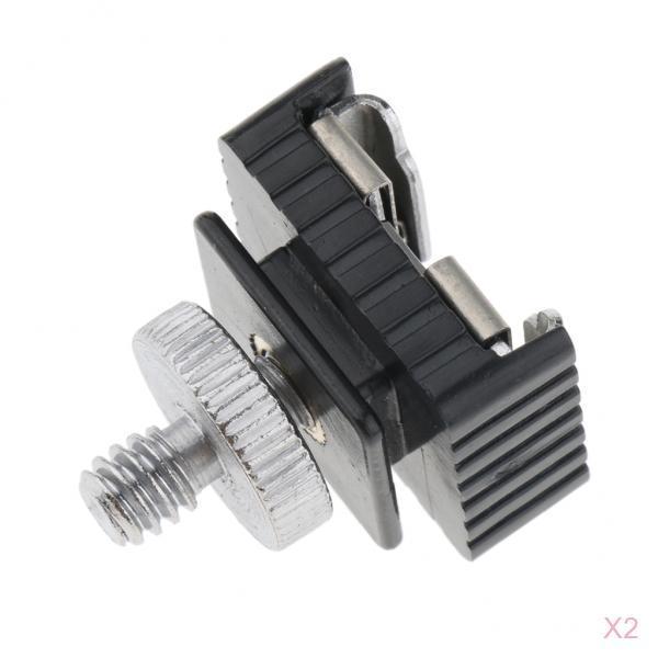 2 Pcs 1/4 Inch Screw Flash Hot Shoe Mount Adapters For DSLR Camera