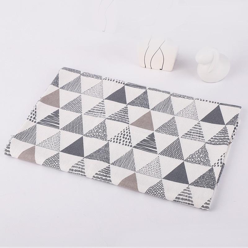Vải Bố Vải Canvas Làm Rèm, Khăn Bàn, Tấm Phủ Và Phông Nền Chụp Ảnh Hoạ Tiết Tam Giác
