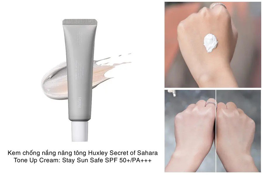 (09/2025) Kem chống nắng nâng tone, dưỡng ẩm da Huxley Tone Up Cream Stay Sun Safe SPF50+ PA+++50ml