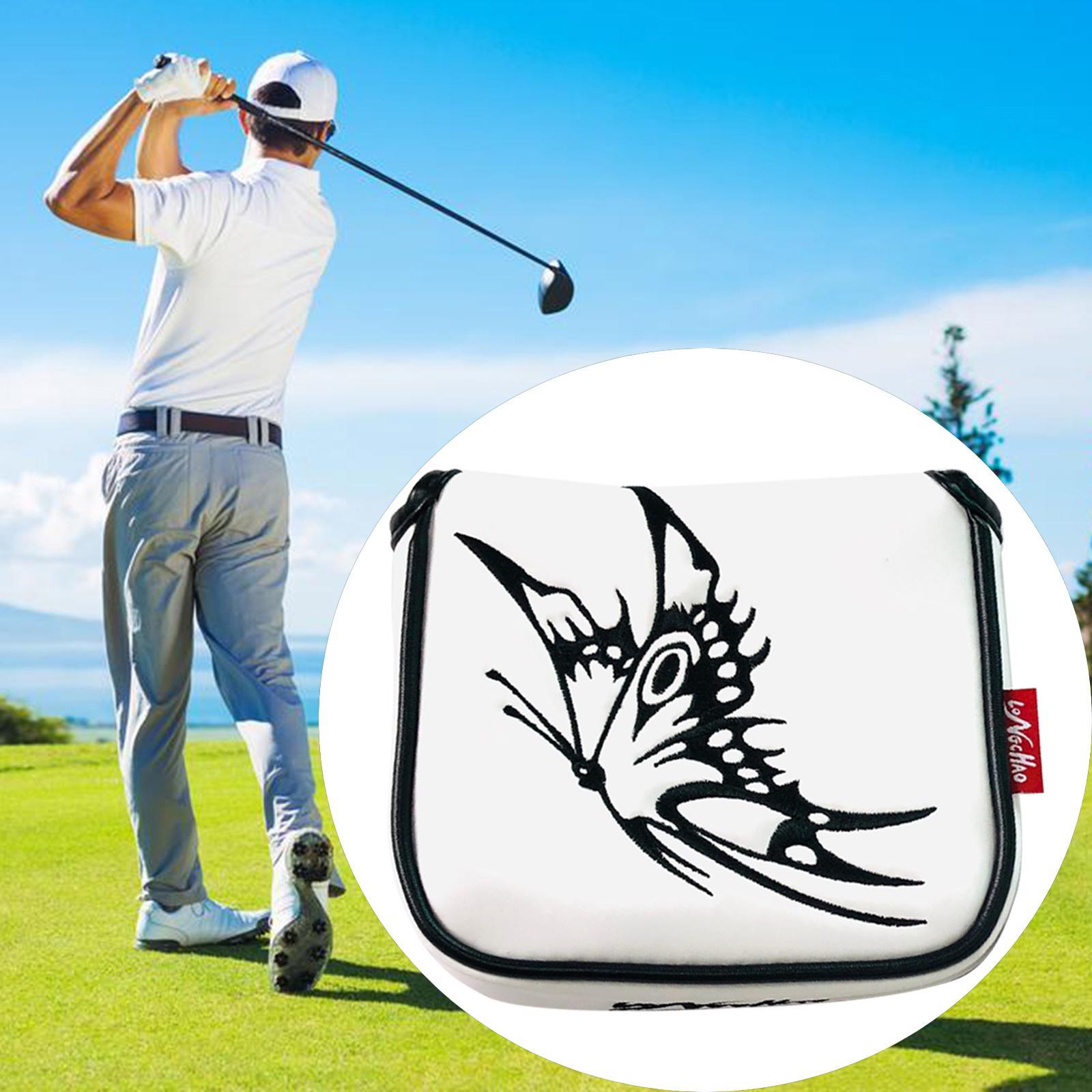 2PCS Universal Golf Mallet Putter Covers Headcover Magnetic Closure Guard