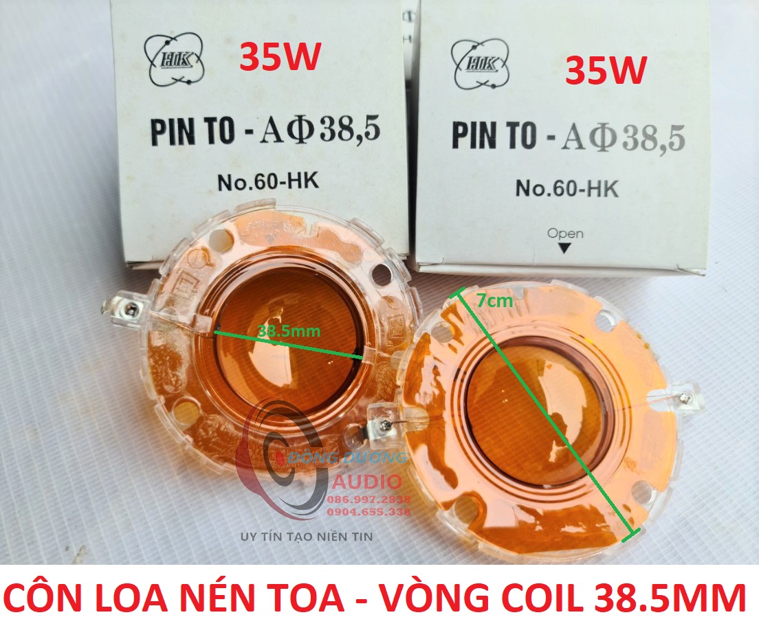 CÔN LOA NÉN TOA 35W - VÒNG COIL 38.5MM - COIL LOA TOA