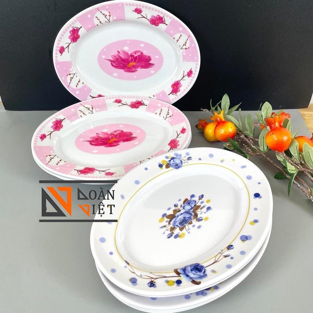 DĨA HỘT XOÀI, OVAL .. MECA cao cấp 25.5 cm - HÀNG VIỆT NAM CHẤT LƯỢNG CAO, bóng đẹp, hoa văn sang trọng