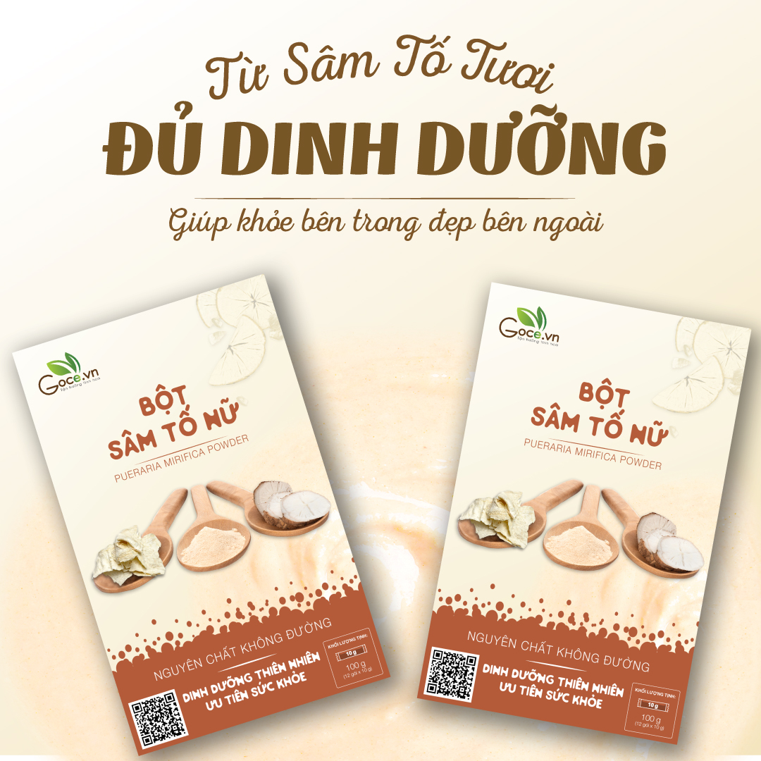 Bột sâm tố nữ nguyên chất Goce - 120g (12 gói x 10g)