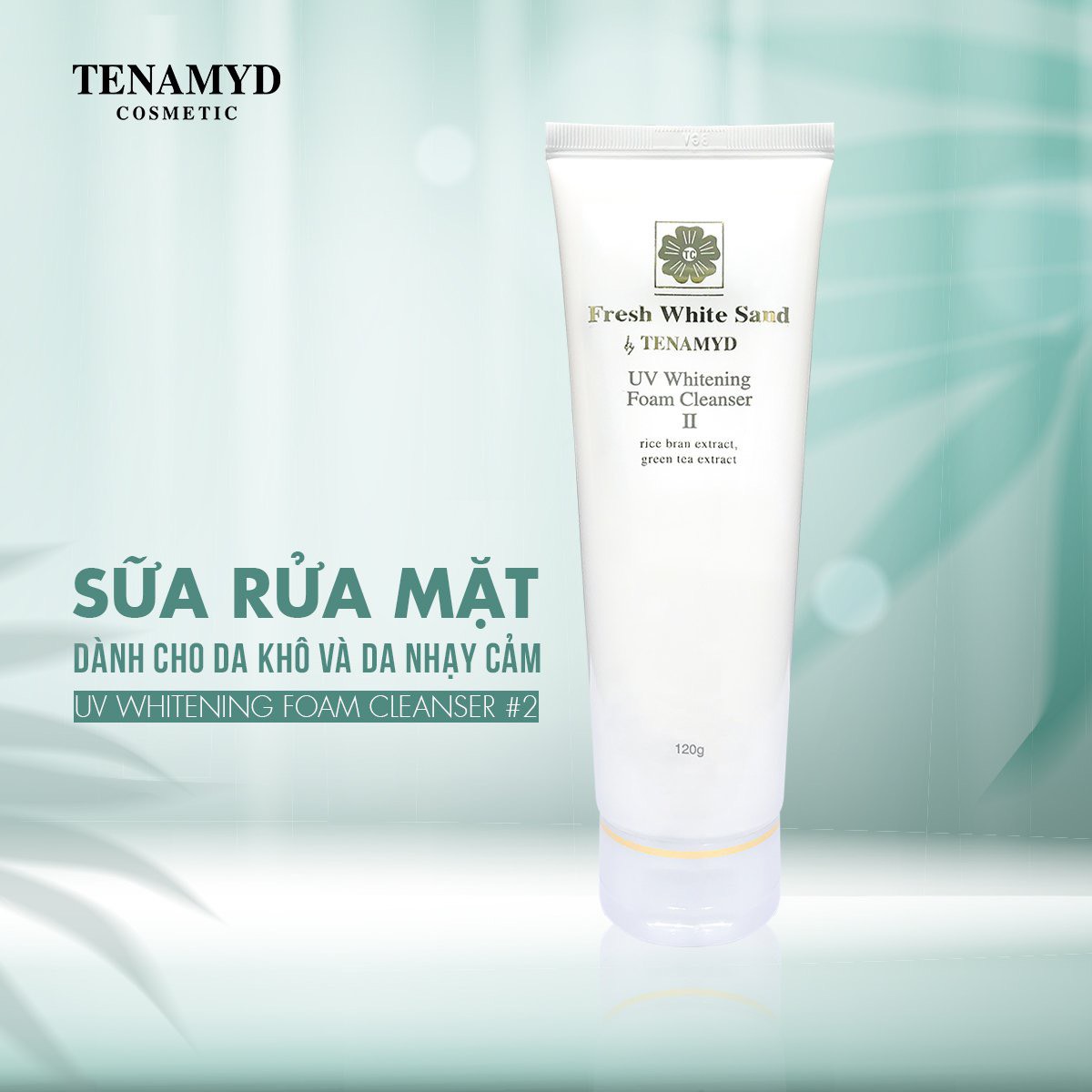 Sữa rửa mặt trắng da Fresh White Sand TENAMYD 120ml - Số 2: Cho Da Khô