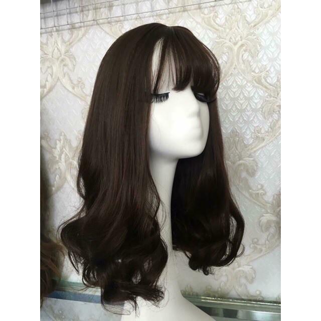 Tóc giả nguyên đầu xoăn đuôi  Tóc giả nguyên đầu cao cấp